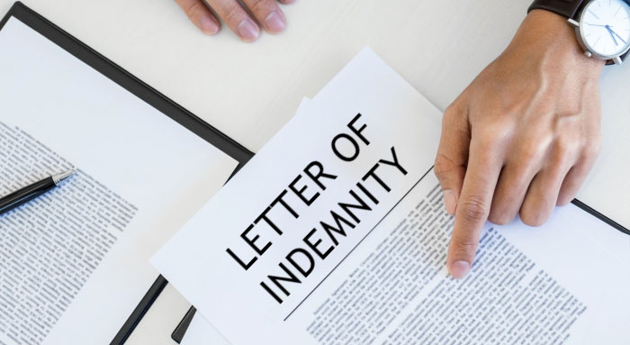 Letter of Indemnity - LOI